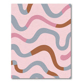 Flowing Waves Abstract Pink Rug