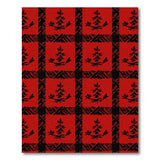 Rustic Red Plaid Evergreen Tree Area Rug