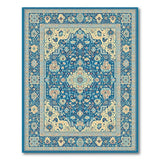 Blue and Teal Medallion Teal Persian Medallion Area Rug