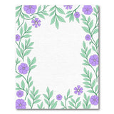 Purple Purple Floral Vine Border Area Rug