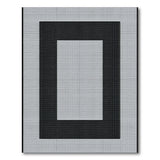 Black White Geometric Dot Frame Area Rug