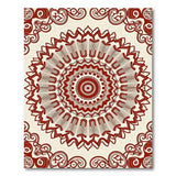 Red Mandala Persian Traditional Persian Area Rug