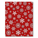 Pattern Festive Red Snowflake Pattern Area Rug