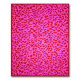 Pink Vibrant Pink Leopard Spot Area Rug