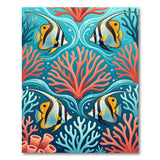 Vibrant Angelfish Coral Reef Area Rug