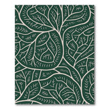 Emerald Green Botanical Leaf Rug