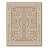Brown and Tan Tan Heritage Tribal Geometric Area Rug