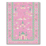Whimsical Pink Castle Unicorn Kids Area Rug