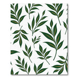 Boho Chic Lush Green Leaves Area Rug