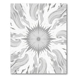 Grey Starburst Abstract Area Rug