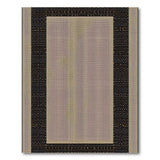 Geometric Purple Area Rug with Gold Dot Borders