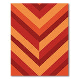 Bold Orange Red Diagonal Stripe Area Rug
