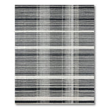 Black and White Black White Plaid Stripe Area Rug