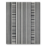 Bold Black White Vertical Stripe No. 11 Area Rug
