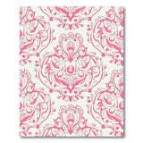 Elegant Pink Damask Area Rug