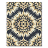 Beige Geometric Sunburst Area Rug