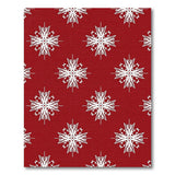 Geometric Modern Red Snowflake Area Rug