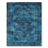 Traditional Persian Indigo Blue Persian Medallion Area Rug