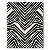 Bold Zigzag Black White Geometric Area Rug