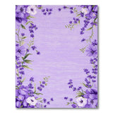 Purple Lavender Floral Border Area Rug