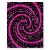 Hypnotic Pink Black Spiral Area Rug