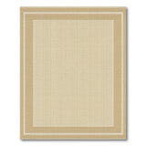 Beige Woven Area Rug with Tan Cream Borders