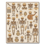 Beige Skeleton Heritage Folk Art Rug