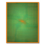 Green Orange Swirl Geometric Area Rug