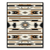 Southwestern Geometric Area Rug in Brown and Black
