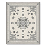 Ornate Grey Mandala Persian Area Rug