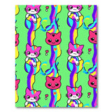 Playful Rainbow Cats Kids Cartoon Area Rug