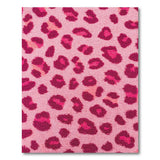 Pink Hot Pink Leopard Print Shag Rug