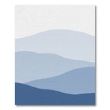 Gradient Blue Mountain Layers Area Rug