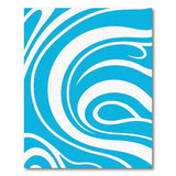 Swirling Blue Waves Abstract Abstract Area Area Rug
