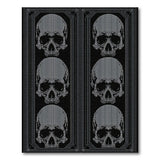 Gothic Skull Black White Area Rug