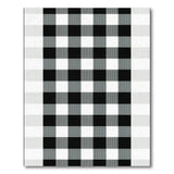 Classic Rustic Farmhouse Classic Black White Buffalo Check Area Rug