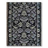 Timeless Black White Persian Floral Rug