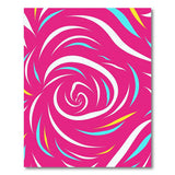 Abstract Area Multi-color and Patterns Vibrant Pink Swirl Abstract Area Rug