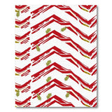 Bold Red Chevron Feather Area Rug