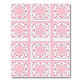 Elegant Pink Diamond Floral Area Rug