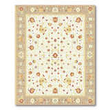 Traditional Persian Beige and Neutral Ivory Traditional Persian Floral Rug