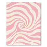 Pink Swirl Vortex Abstract Area Rug
