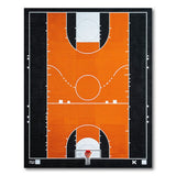 Geometric Modern Orange Orange Basketball Court Area Rug