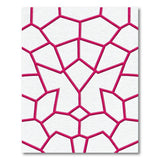 Vibrant Pink Hexagon Geometric Area Rug