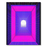 Neon Grid Tunnel Area Rug