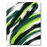 ODIKA Abstract Brushstroke Washable Area Rug - Green & Black Modern Low Pile, Non-Slip, Pet & Kid Friendly