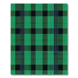 Vibrant Green Black Plaid Geometric Area Rug