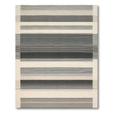 Bold Striped Black White Geometric Area Rug