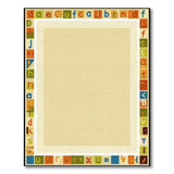 Colorful Alphabet Border Kids Rug