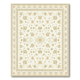 Beige and Neutral Traditional Persian Ivory Traditional Persian Floral Area Rug